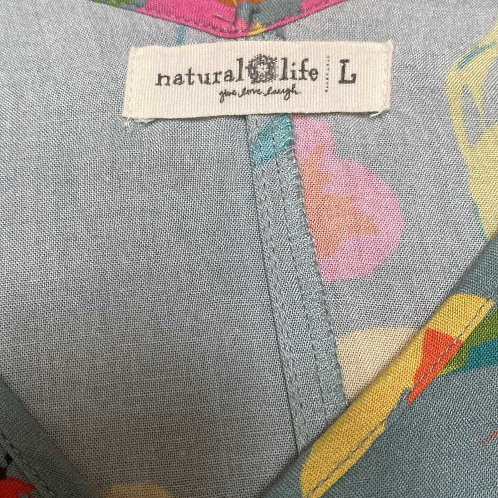 Natural Life Blue Floral Katrina Midi Slip Dress - Picture 4 of 9